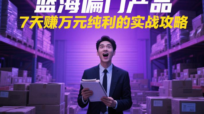 蓝海偏门产品7天赚万元纯利的实战攻略