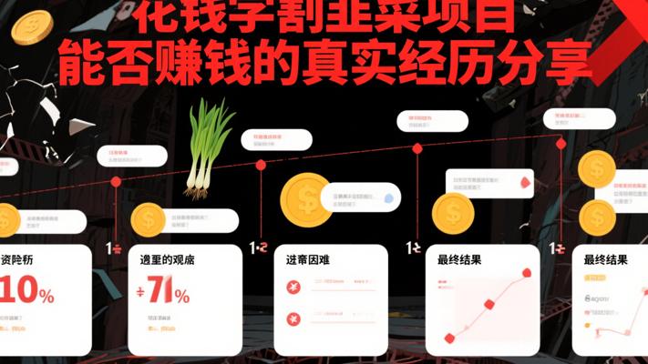 花钱学割韭菜项目能否赚钱的真实经历分享