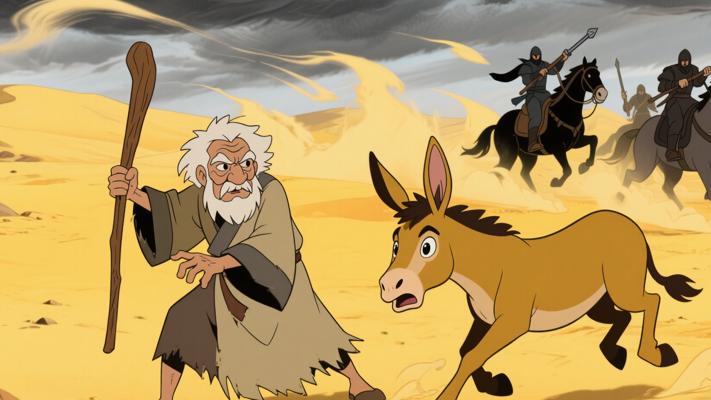 老人与驴面对敌人时不同选择的故事