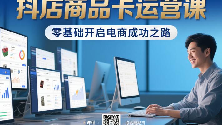 《抖店商品卡运营课》：零基础开启电商成功之路