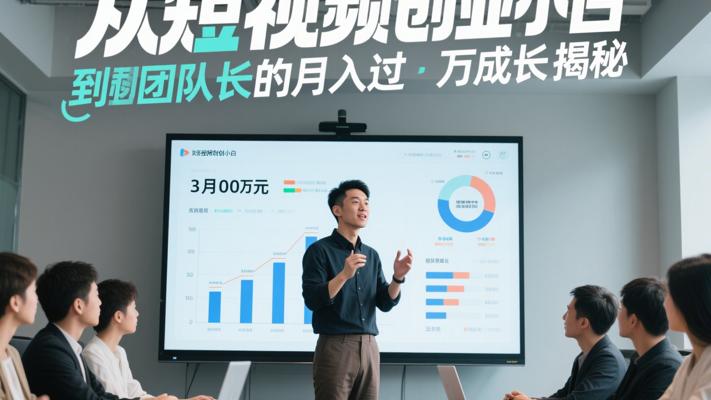 从短视频创业小白到团队长的月入过万成长揭秘