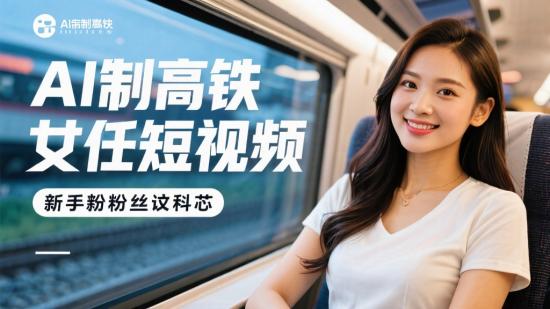 AI 制高铁美女短视频，新手涨粉秘籍