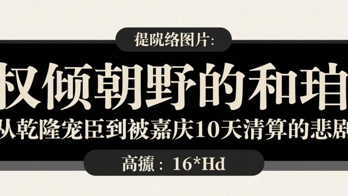 权倾朝野的和珅：从乾隆宠臣到被嘉庆10天清算的悲剧