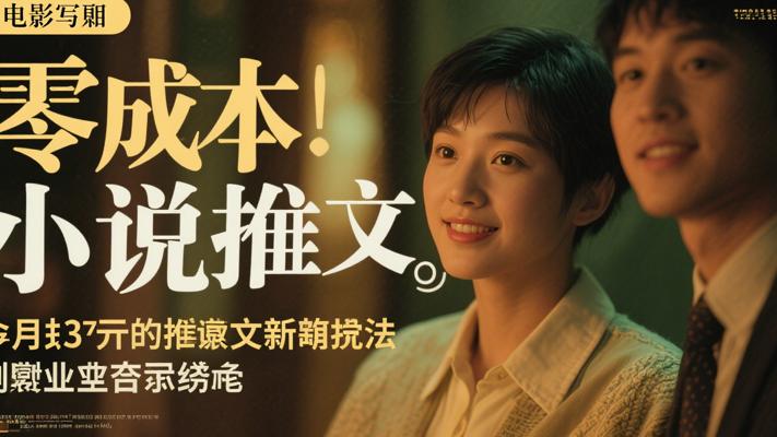 零成本小说推文新玩法：月赚七千的副业秘籍