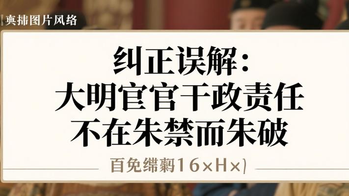 大明宦官干政责任在谁纠正朱元璋禁而朱棣破的误解