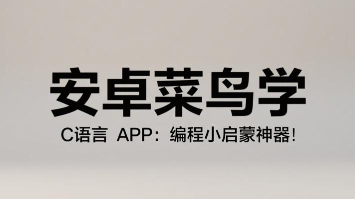 安卓菜鸟学C语言APP：编程小白的启蒙神器