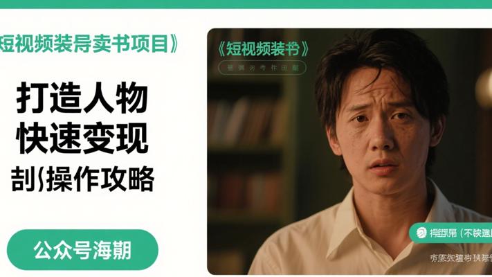 短视频装惨卖书项目：打造人设快速变现的实操攻略