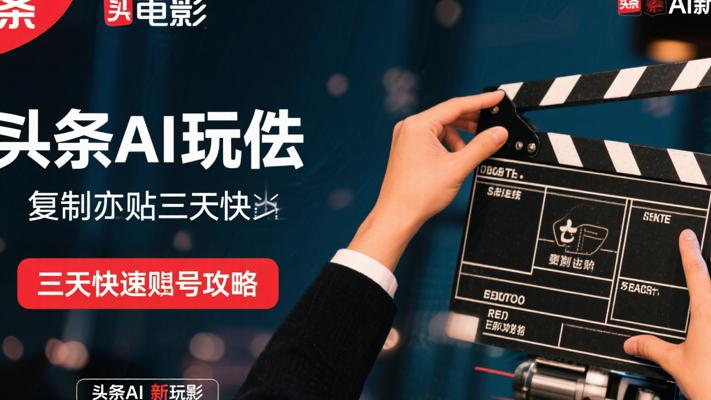 头条AI新玩法：复制粘贴三天快速起号攻略