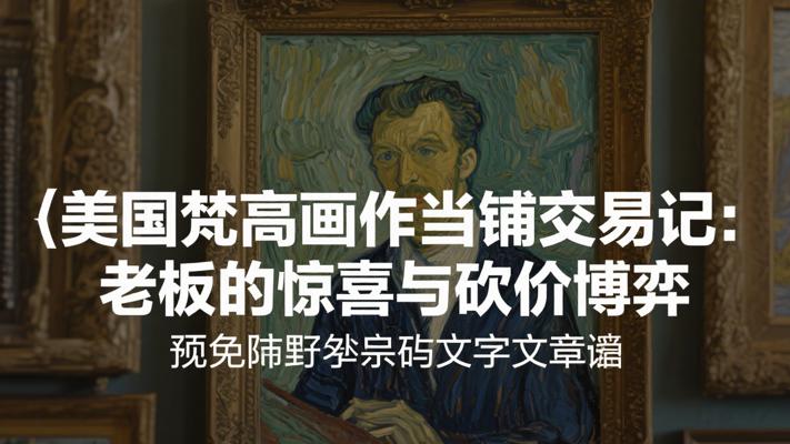 美国梵高画作当铺交易记：老板的惊喜与砍价博弈