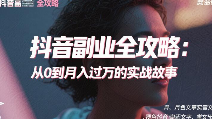 抖音副业全攻略：从0到月入过万的实战故事