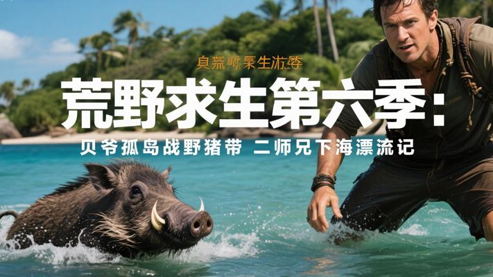 荒野求生第六季：贝爷孤岛战野猪带二师兄下海漂流记