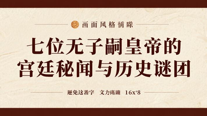 七位无子嗣皇帝的宫廷秘闻与历史谜团