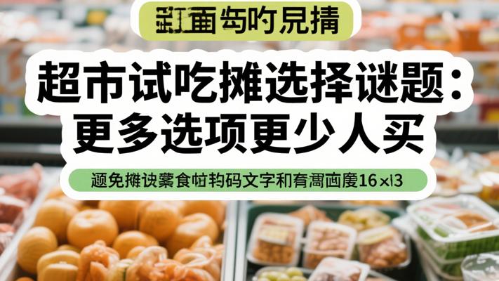 超市试吃摊的选择谜题：更多选项为何更少人买