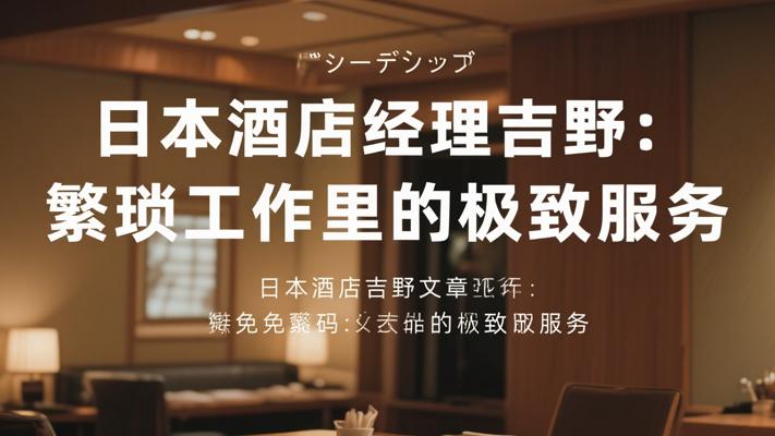 日本酒店经理吉野的一天：繁琐工作背后的极致服务