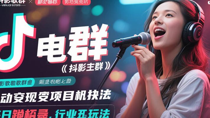 抖音唱歌群自动变现项目实操：日赚数百的副业玩法