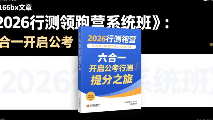 《2026行测领跑营系统班》：六合一开启公考行测提分之旅