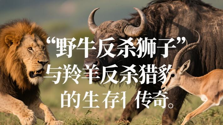 野牛反杀狮子与羚羊反杀猎豹的生存传奇