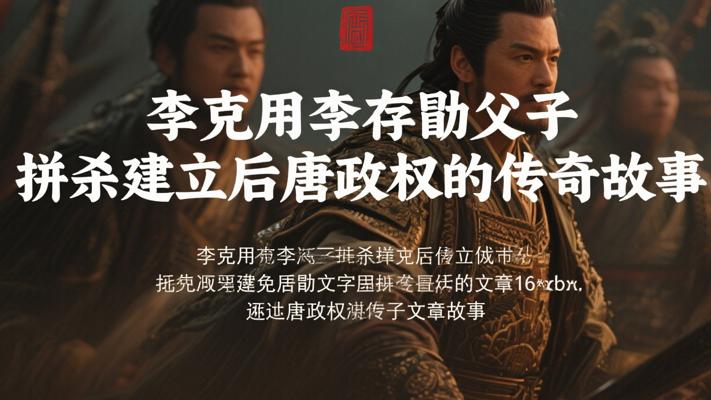 李克用李存勖父子拼杀建立后唐政权的传奇故事