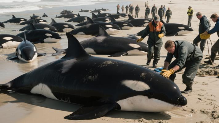 自然档案：南非海滩55头伪虎鲸集体搁浅救援纪实