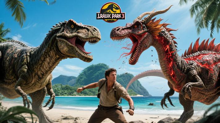 《侏罗纪公园3》：双龙血战与孤岛求生的史前浩劫