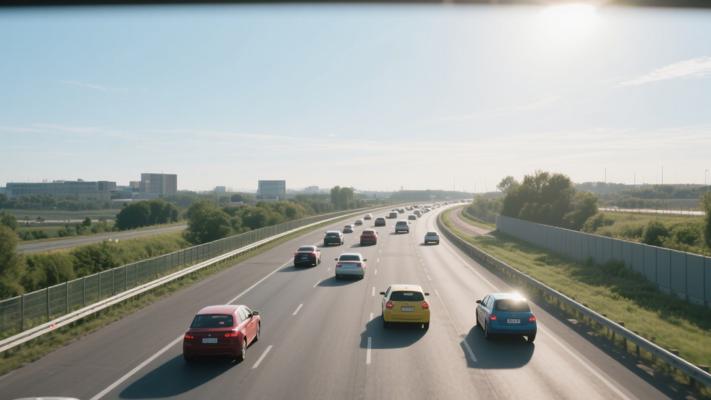 高速公路汽车行驶垂直视角高清镜头文案