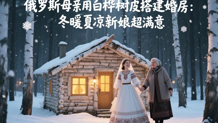 俄罗斯母亲用白桦树皮搭建婚房：冬暖夏凉新娘超满意