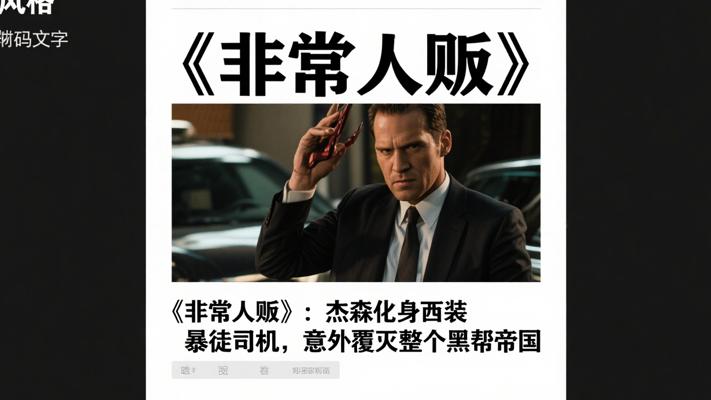 《非常人贩》：杰森化身西装暴徒司机，意外覆灭整个黑帮帝国