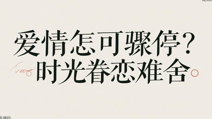 爱情怎能说停就停？时光里的眷恋与难舍情结