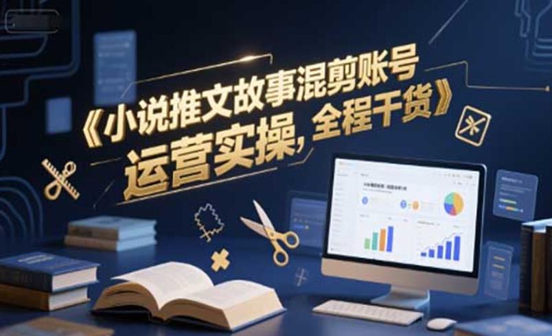 小说推文故事混剪实操课：新手起号变现全攻略
