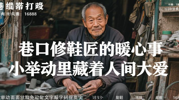 巷口修鞋匠的暖心事 小举动里藏着人间大爱