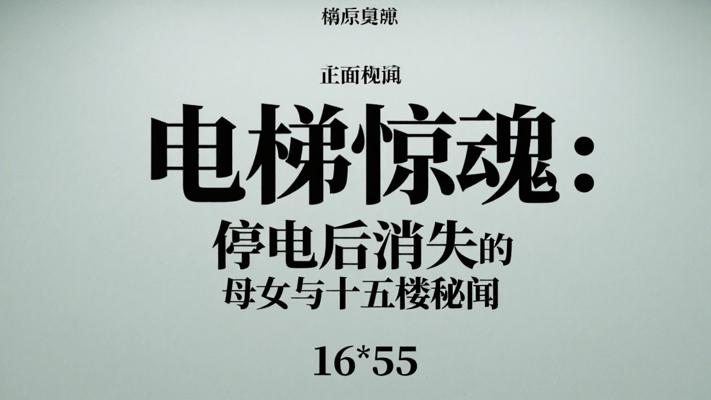 电梯惊魂：停电后消失的母女与十五楼秘闻