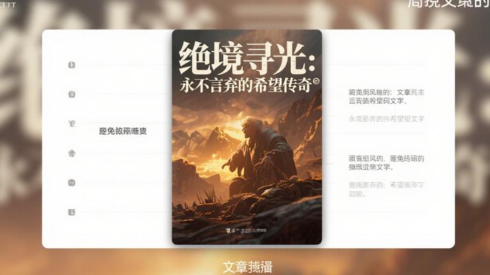 绝境寻光：永不言弃的希望传奇