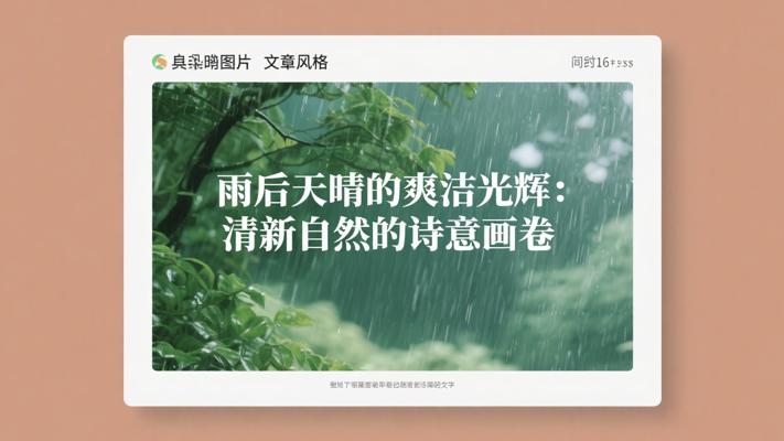 雨后天晴的爽洁光辉：清新自然的诗意画卷