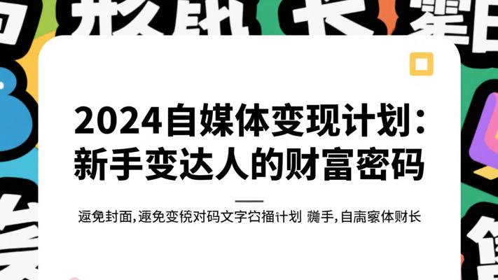 2024自媒体变现计划：新手变达人的财富密码