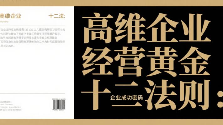 高维企业经营黄金十二法则：企业成功密码