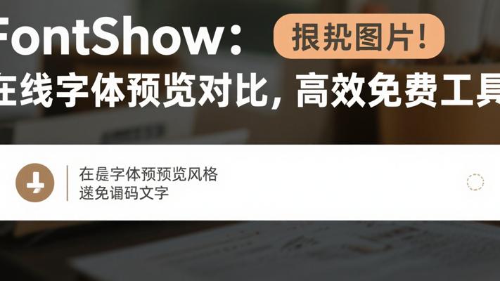 FontShow在线字体预览对比高效免费工具