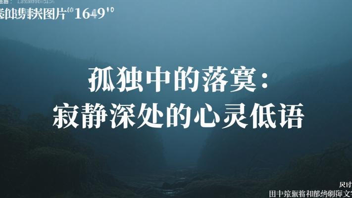 孤独中的落寞：寂静深处的心灵低语