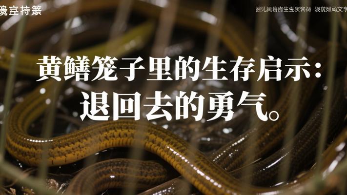 黄鳝笼子里的生存启示退回去的勇气