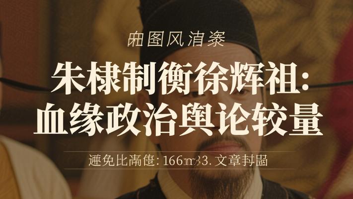 朱棣制衡徐辉祖：血缘政治舆论的三重较量