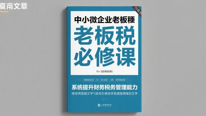 中小微企业老板财税必修课 系统提升财务税务管理能力