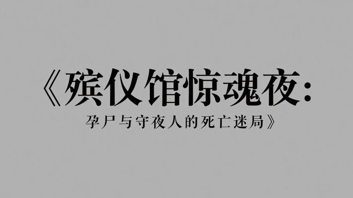 《殡仪馆惊魂夜：孕尸与守夜人的死亡迷局》