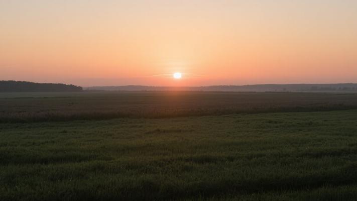 田野日落时间流逝高清素材镜头文案