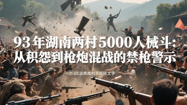 93年湖南两村5000人械斗：从积怨到枪炮混战的禁枪警示