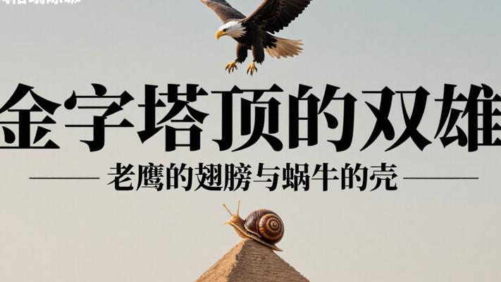 金字塔顶的双雄：老鹰的翅膀与蜗牛的壳