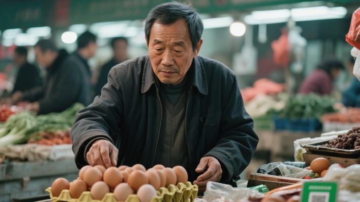 鸡蛋小贩老周：菜市场里的人情温度计