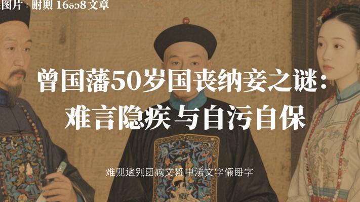 曾国藩50岁国丧纳妾之谜：难言隐疾与自污自保