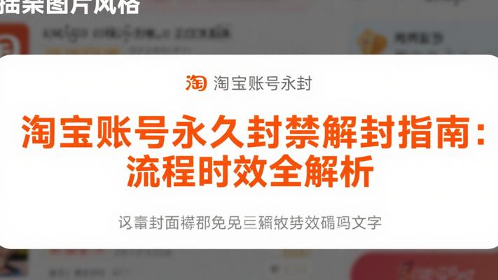 淘宝账号永久封禁解封指南：流程与时效全解析