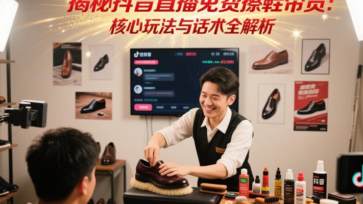 揭秘抖音直播免费擦鞋带货：核心玩法与话术全解析