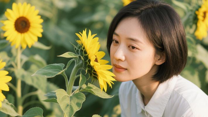 白百何与向日葵：时光里的暖与念