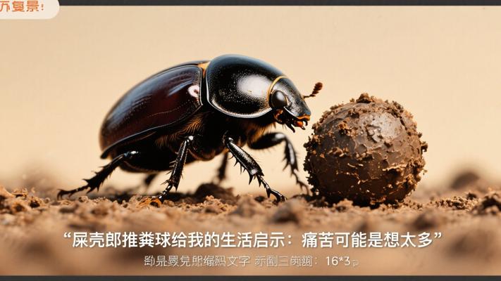 屎壳郎推粪球给我的生活启示：痛苦可能是想太多